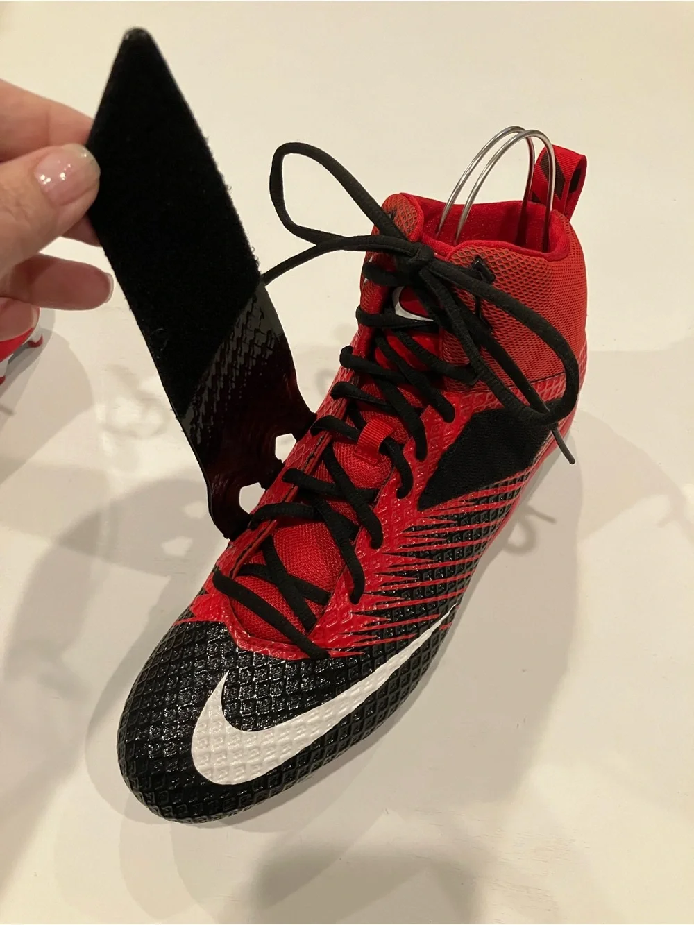 Nike | Red & Black Cleats with White Swoosh